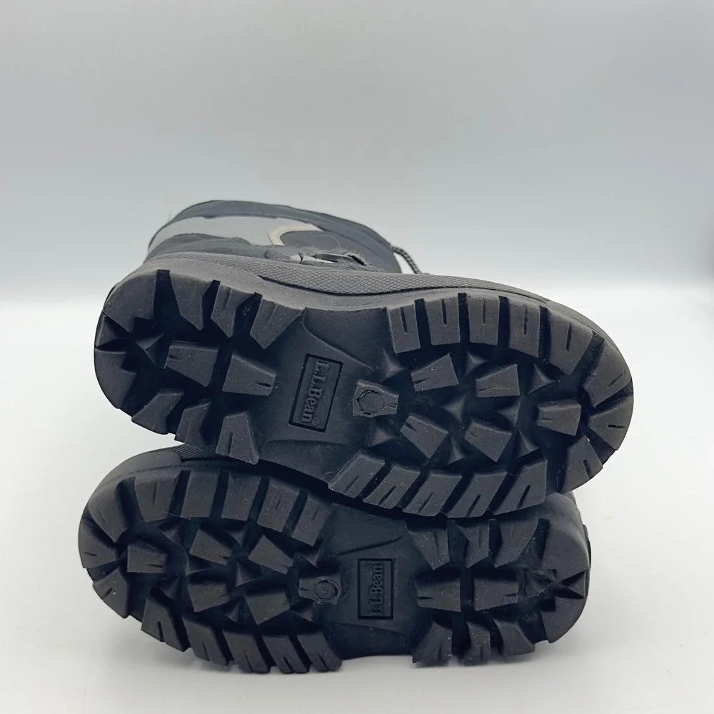 LL Bean Kids Snow Boots Black Grey Waterproof Insulated 11 Winter Outdoor 238064